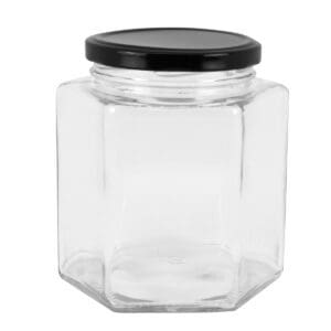 Hexagonal Glass Jars