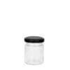 Gjr100 Glass Jar Round Twist 100Ml Clear Black