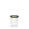 Gjr100 Glass Jar Round Twist 100Ml Clear Gold