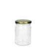 Gjr250 Glass Jar Round Twist 235Ml Clear Gold
