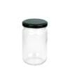 Gjr300 300Ml Glass Jar Clear Black Lid