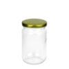 Gjr300 300Ml Glass Jar Clear Gold Lid