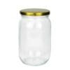Gjr750 Glass Jar Round Twist 750Ml Clear Gold